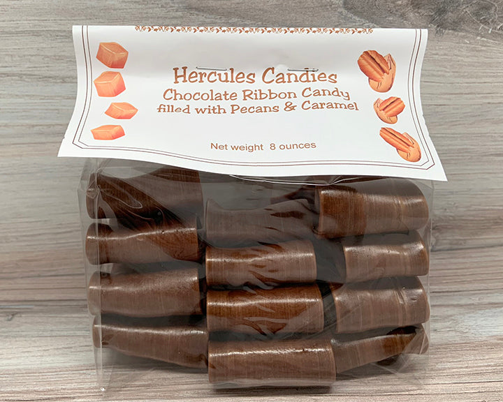 Chocolate Ribbon Candy Filled With Caramel And Pecans Turtle Ribbon C Hercules Candy And 4673